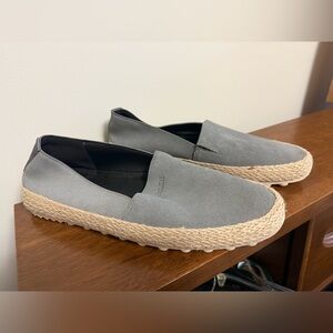 Coach Gray Suede Slip-On Espadrille Size 9